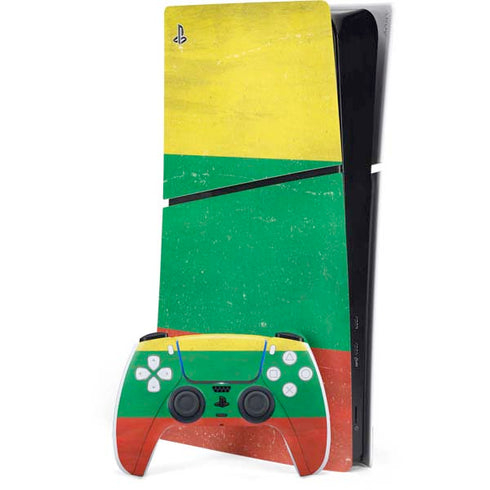 Lithuania Flag Distressed PlayStation PS5 Skins